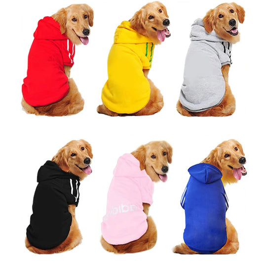 Autumn Winter Dog Clothes Adidog Dog Hoodies for Medium Large & Extra Large Dogs, Pet Fleece Lined Sweatshirt Coat Sport Apparel