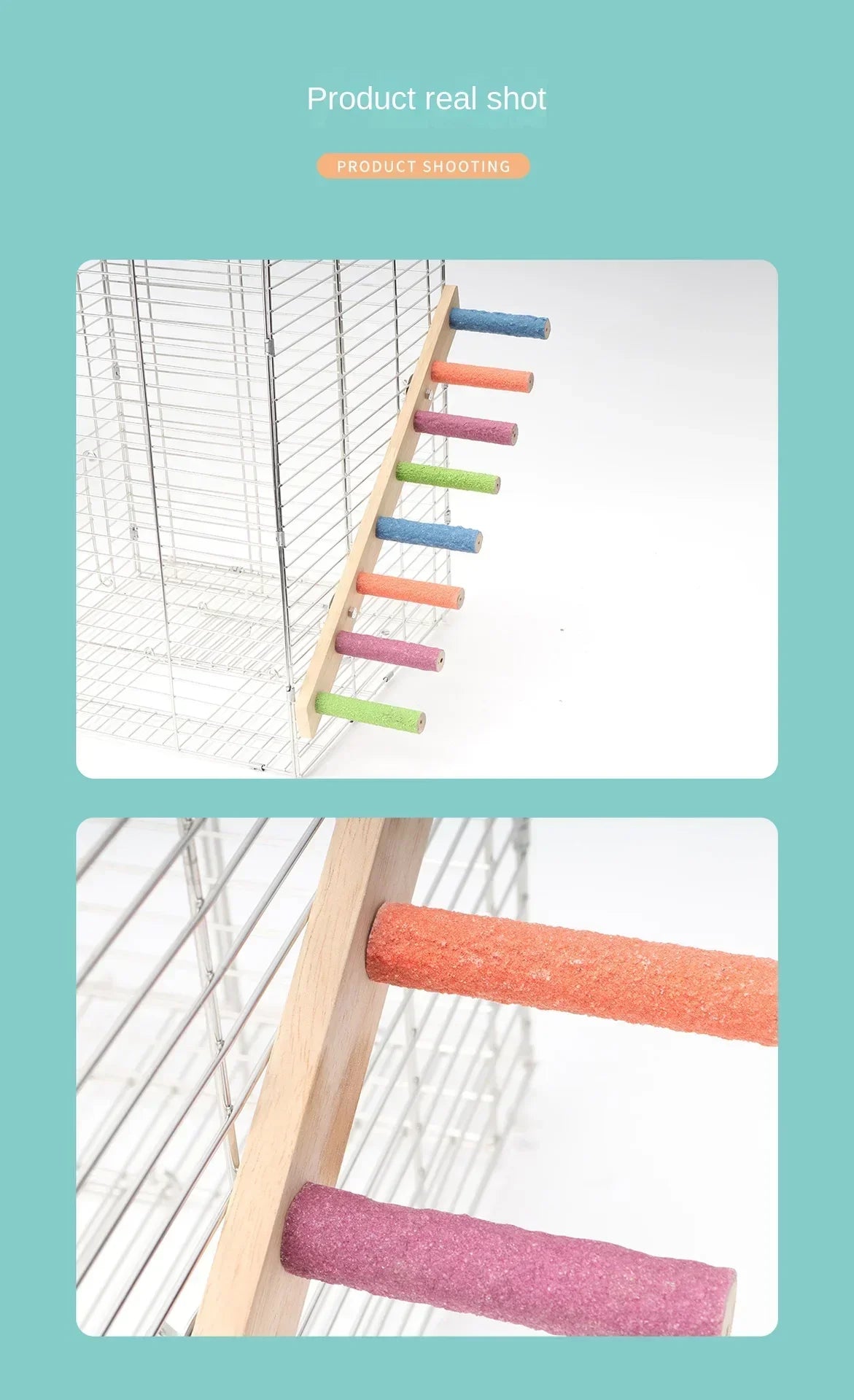 Escalera interactiva para escalada de aves, juguete para mascotas, garras y dientes, accesorios para pájaros, 4/6/8 escalones
