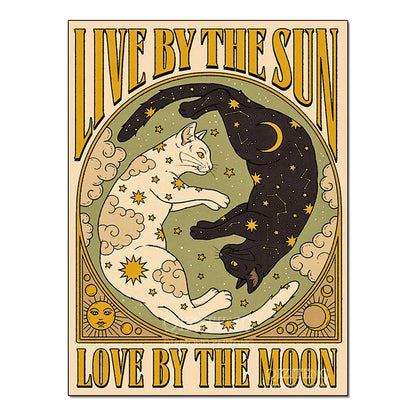 Tarot Cards Cat 5D Diamond Painting Cute Raccoon Full Diamond Cross Stitch Cartoon Animal Embroidery Mosaic Art Home Decoration