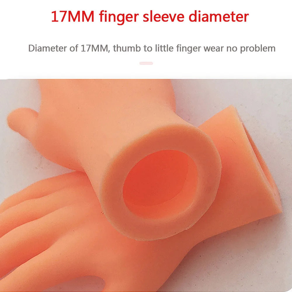 Cat fun toy Small gloves Cat finger Sleeve mini hand model silicone small gloves Cat massage tools Pet cat toy Halloween gift