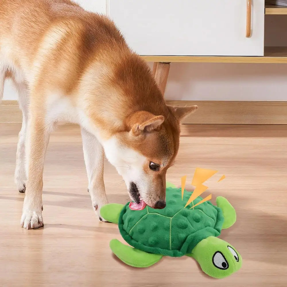 Plush Sea Turtle Dog Toy Sound Chew Pet Squeaky Toys Squeaky Dog Chewing Toy Plush Chewing Toys for  Dog Puppy Outdoor Playing