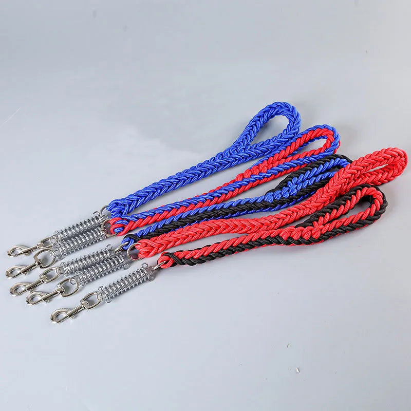Durable Nylon Dog Leash Heavy Duty Spring Traffic Control Training Short Leashes for Medium Large Dogs Pitbull Pet Accessories