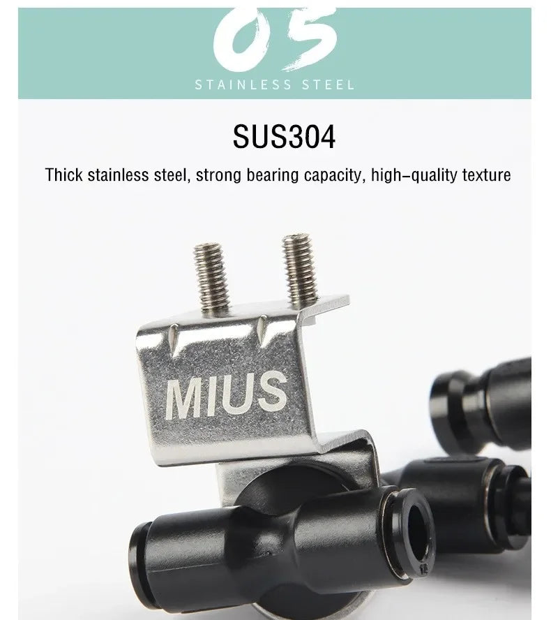 MIUS Stainless Steel Misting Sprinkler Hanger Wall Mount Durable Sprinkler Glass Hook Terrarium Greenhouse Fog Mist System