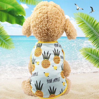 2023 Hot Cute spring summer Dog Clothes Printed Camouflage Mesh Dog Vest For Small Medium Dogs Coat Jacket Puppy Costume Vest