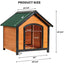 Solid wood dog house outdoor rainproof waterproof outdoor pet kennel winter warm dog house wooden dog cage