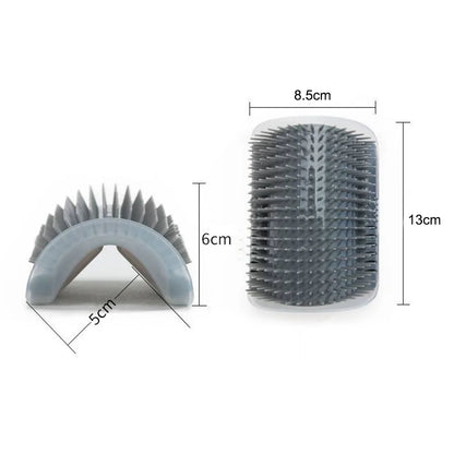 Pet Cat Brush Massage Device Hair Removal Comb Cat Toy Plastic Scratch Bristles Arch Massager Self Grooming Cat Corner Scratcher