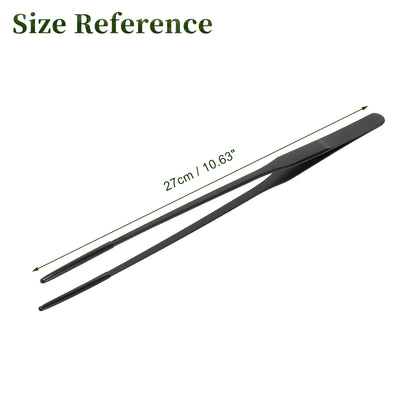 UXCELL 27cm Aquarium Feeding Tweezers Stainless Steel Aqaurium Clip Tools Reptile Feeding Tongs Pet Forceps Rubber Non-slip