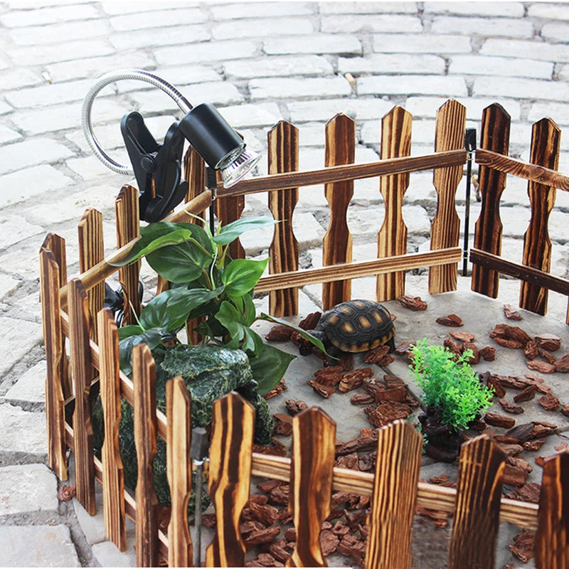 Wooden Fencing Barrier DIY Mini Landscape Crawling Small Pet Turtle Fence Balcony Landscape Barrier Accessory Indoor Courtyard