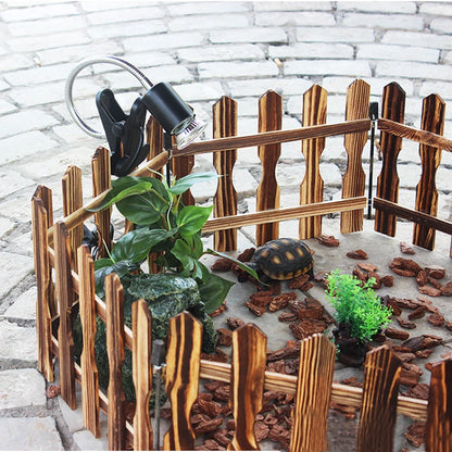 Wooden Fencing Barrier DIY Mini Landscape Crawling Small Pet Turtle Fence Balcony Landscape Barrier Accessory Indoor Courtyard