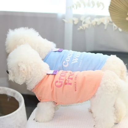 Summer Dog Vest Puppy Clothes for Small Dog Pet Solid Shirt Small Dogt Shirt Chihuahua Bichon Dog Undershirt Girls Dog Costume