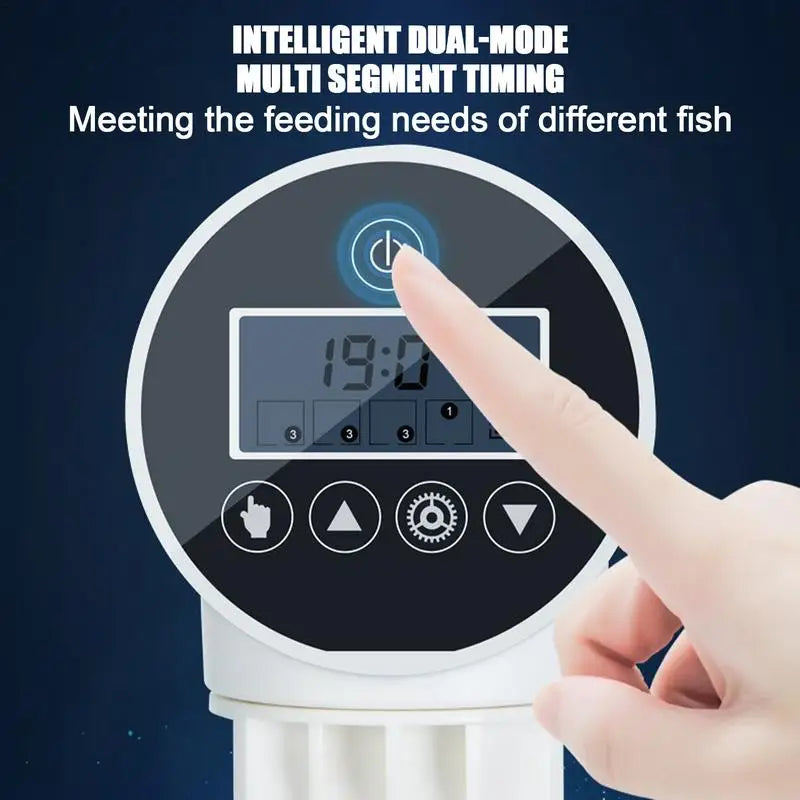 Automatic Fish Feeder Electric Aquarium Feeder With Smart Timer Silent Auto Fish Food Dispenser With 200ml Feed Box Timer