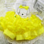 Cute Lace Princess Dog Tutu With Bow - Red, Yellow, Green