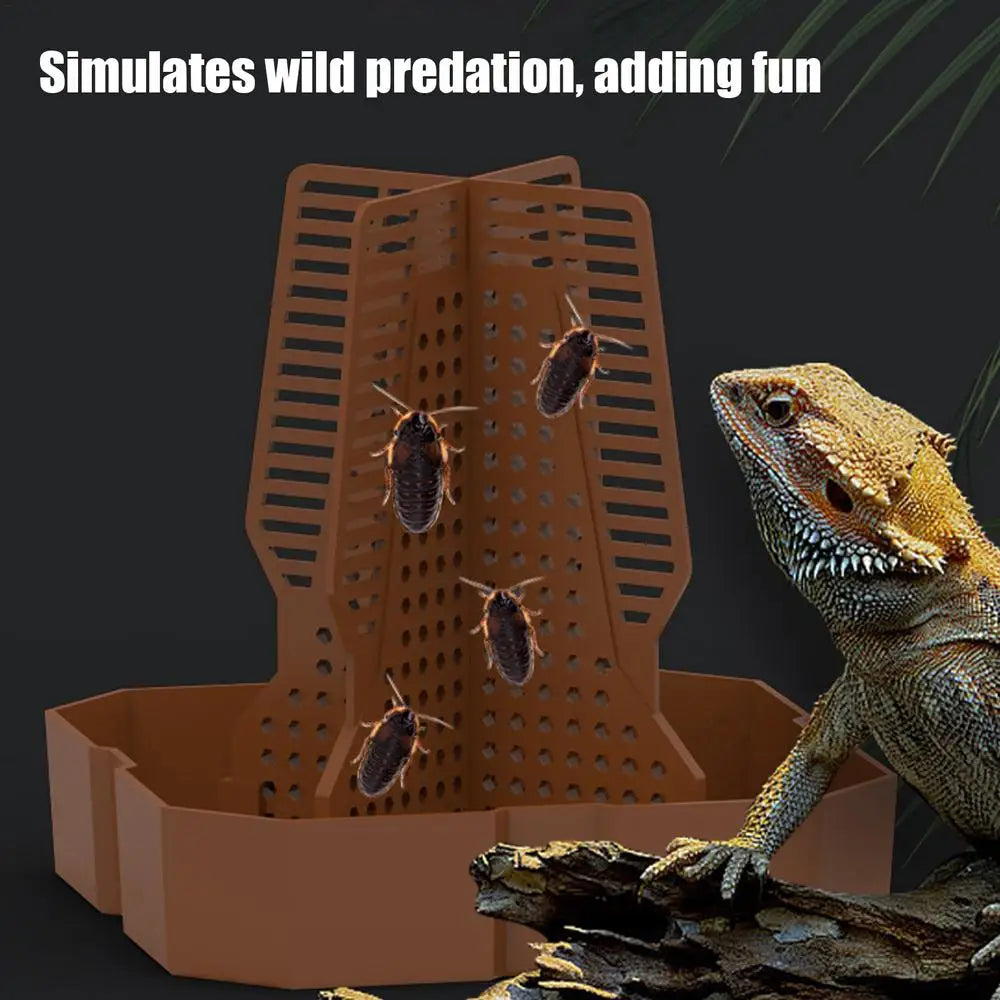 Reptile Food Dish Bowl Mealworm Bowl For Chameleon Mutual Inserting Prey Dish Lizard Gecko Pet Bowl Mealworms Bowls For Leopard