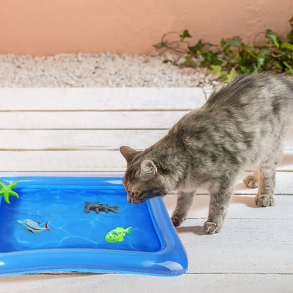 Thickened Sensor Water Play Mat Water Sense Play Mat Cats Play Summer Entertained Fish Pet Pet With Mat Mat Keeps Water C7F9