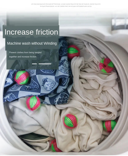 6pcs Nylon Laundry Ball Washing Machine Decontamination Ball Fur Lint Sticking Dedusting Roller Pet Hair Removal Ball in Laundry