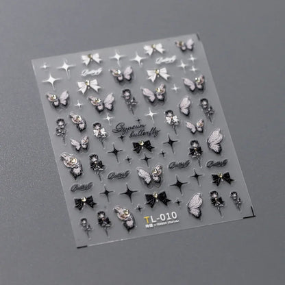 1pcs Cute Cat Claw 3D Jelly Relief Nail Stickers 3D Adhesive Stickers For Nails DIY Japanese Kawaii Slider Nail Art Decorations