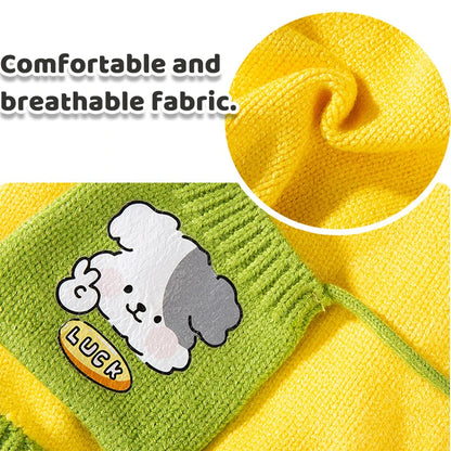 Sweater for Dog Cute Dog Clothes with Bag Autumn Winter Warm Costume Pet Cat Dog Knitted Coat Korean Bichon Chihuahua Clothing