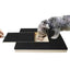 Dog Nail Scratch Board Adjustable Wooden Scratching Board with Built-in Treat Box Dog Nail File Board Self Scratcher Toy