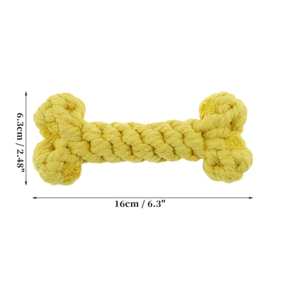 Uxcell Dogs Chew Toys Teeth Cleaning Cotton Rope Puppy Teethings Chewer Durable Braided Bite Resistant Chewing Doll Pet Supplies