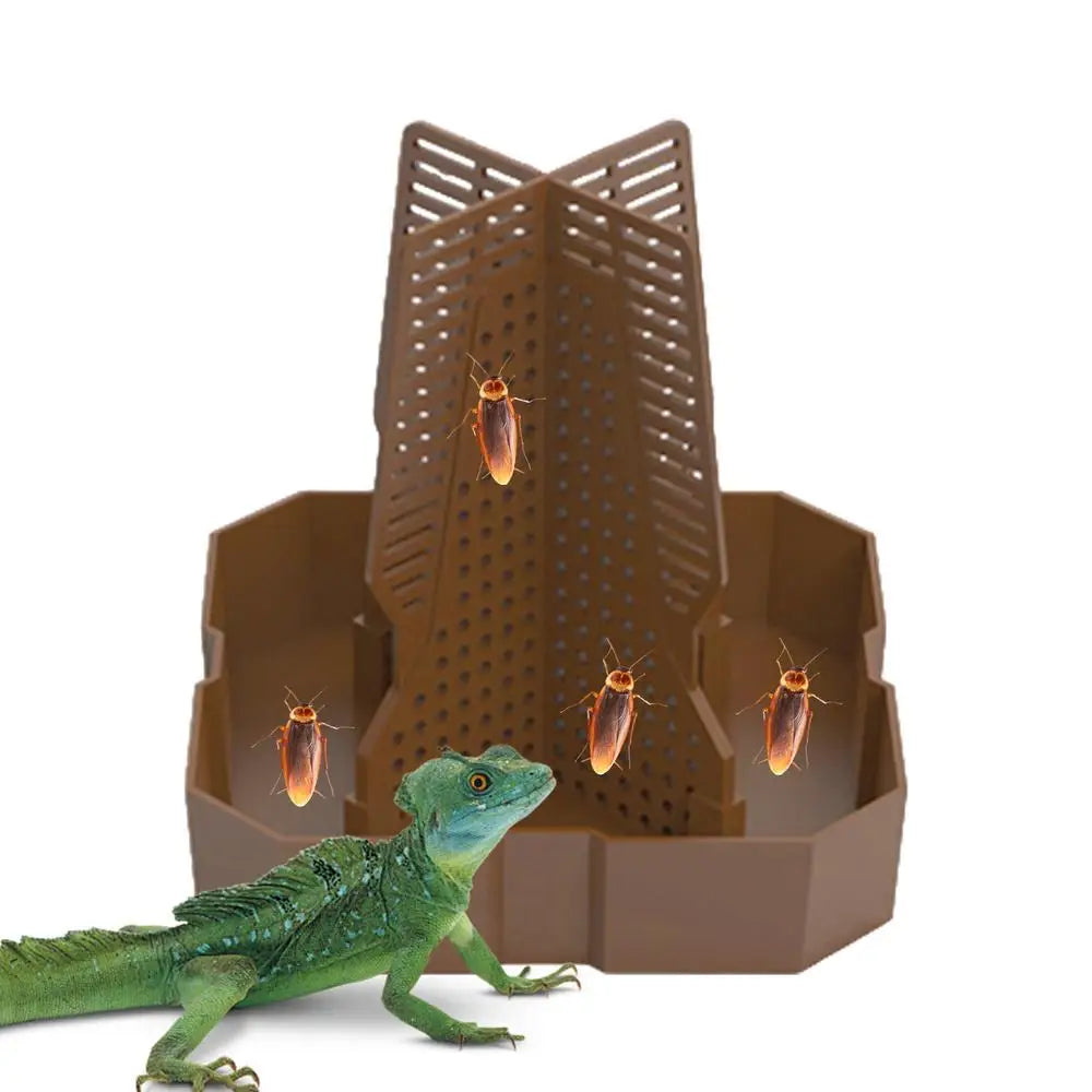 Reptile Food Dish Bowl Mealworm Bowl For Chameleon Mutual Inserting Prey Dish Lizard Gecko Pet Bowl Mealworms Bowls For Leopard