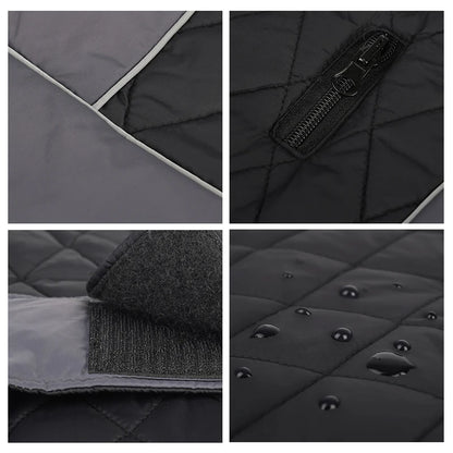 Warm Fleece Collar Dog Coat Jacket Double-Sided Winter Dog Coat Waterproof Puppy Clothing For Small Medium & Large Dogs Supplies