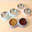 Double Pet Food Bowl Stainless Steel Drinkware Pet Drinking Food Dog Food Puppy Feeding Supplies Kitten Food Water Accessories
