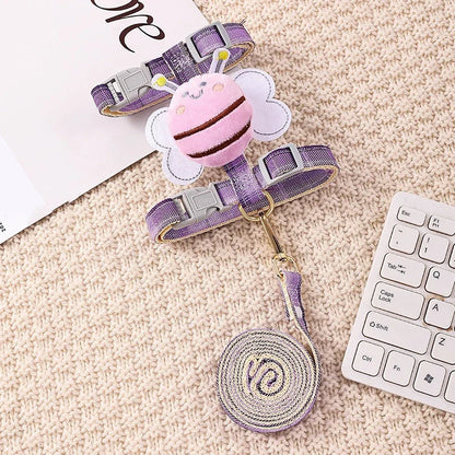 Adjustable Bunny Cat Dog Harness and Leash Set Walking Pet Harnesses for Small Animals Cats Rabbit mascotas Accessories Supplies