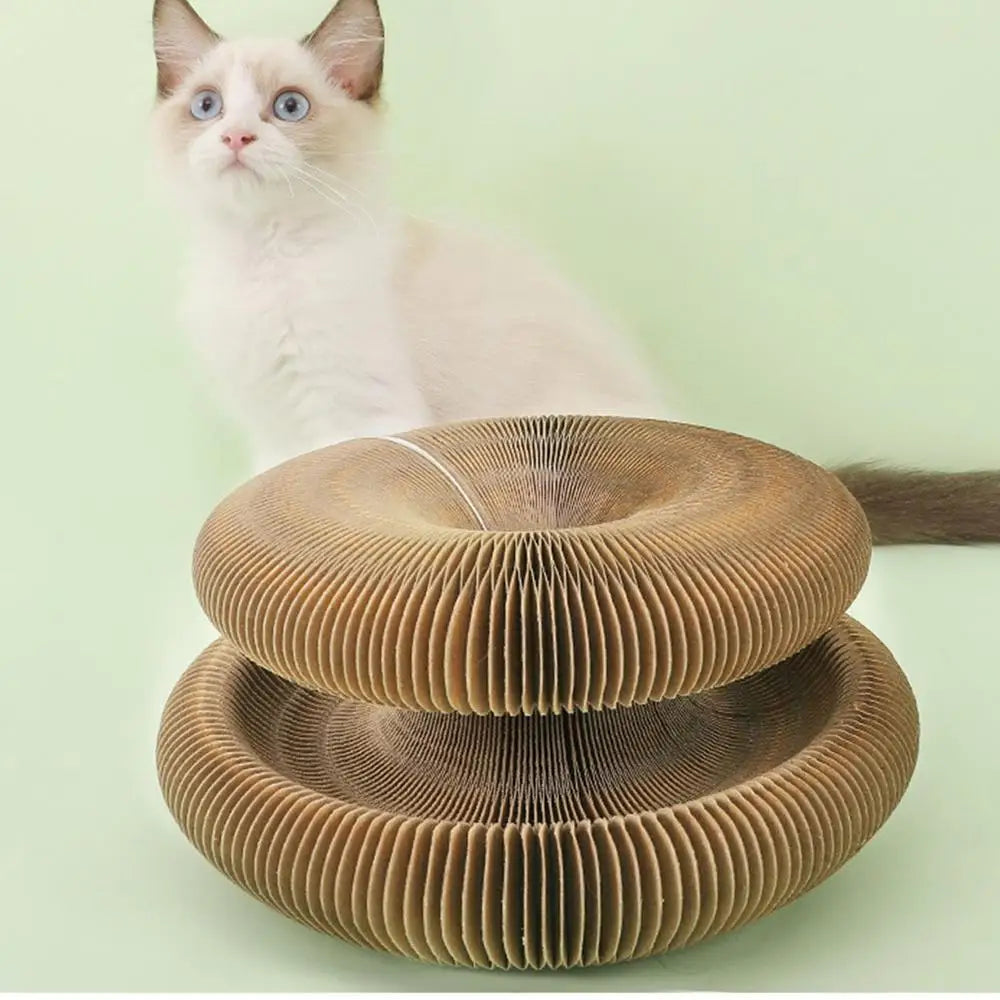 Cat Scratching Pad Organ Magnetic Foldable Scratchers Multipurpose Scratch Pad Kitten Scratching Board With Ball For Kitten Paly