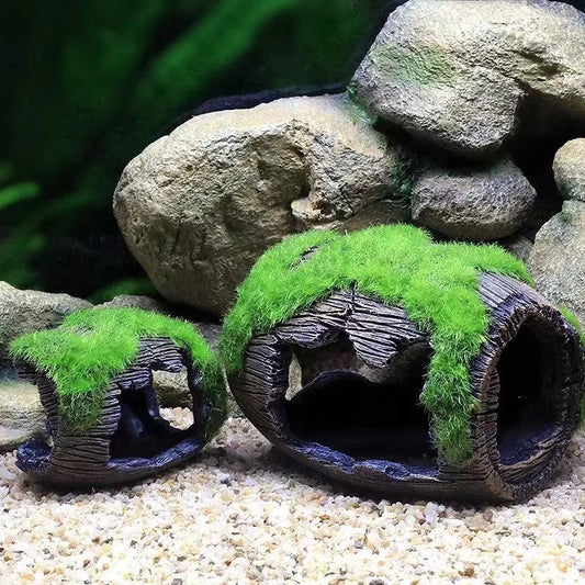 1Pcs Artificial Aquarium Decoration Shelter Ornament Cask Decor Resin Landscaping House for Fish Accessories for Aquarium Stuff