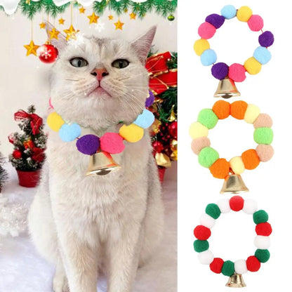 Cat Bell Collar Soft Kitten Collar Bell Fashion Pet Necklace Collar Pet Supplies For Birthday New Year Christmas Thanksgivi M6T0