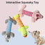 Pet Toys Cute Pet Chewing Teething Toys Cartoon Embroidery Bite-resistant Decompression Duck Pig Elephant Sounding Toys