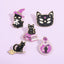 Witch Ghost Set Enamel Pin Brooch Punk Frog Skull Potted Cat Black Bird Animal Flower Medicine Bottle Badge Love Jesus Jewelry