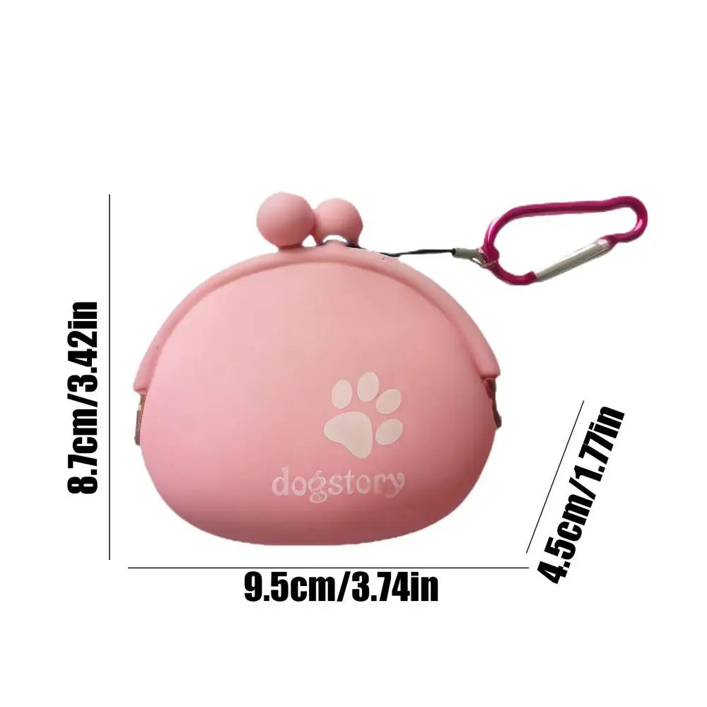 Silicone Dog Treat Pouch Dog Training Container Pet Treat Carrier Holder Puppy Treat Snack Bag with Clip Silicone Waist Bait Bag