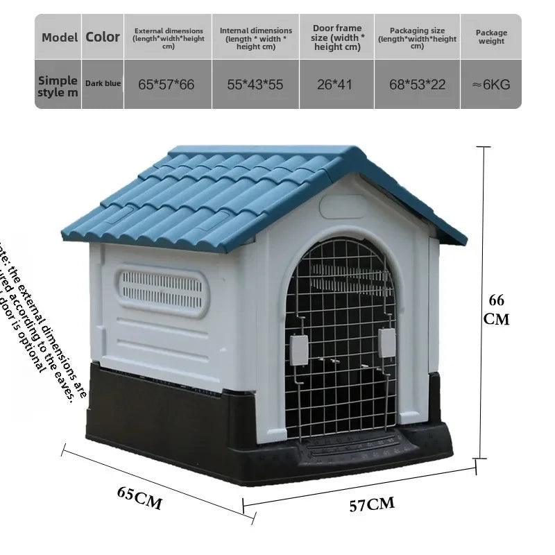 Outdoor kennel with toilet, sun protection in summer, universal in all seasons, outdoor rain-proof dog house, warm in winter, s