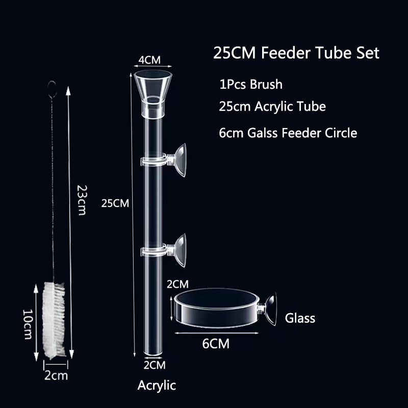 Acrylic Aquarium Feeder Tube Dish Transparent Fish Tank Shrimp Snail Shrimp Food Feeder Bowl Aquarium Feeding Accessories