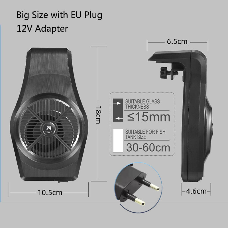 1Pcs Aquarium Fish Tank Cooling Fan System Chiller Control Reduce Water Temperature Fan Set Cooler Aquarium cooling fans