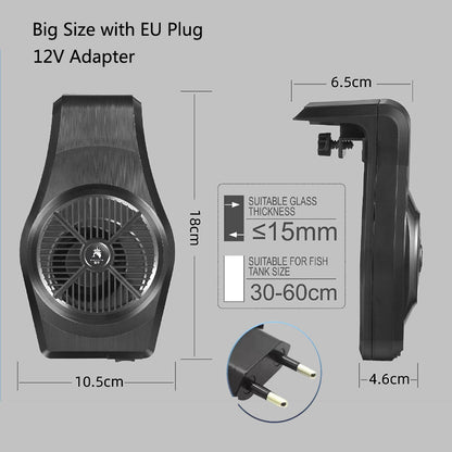 1Pcs Aquarium Fish Tank Cooling Fan System Chiller Control Reduce Water Temperature Fan Set Cooler Aquarium cooling fans