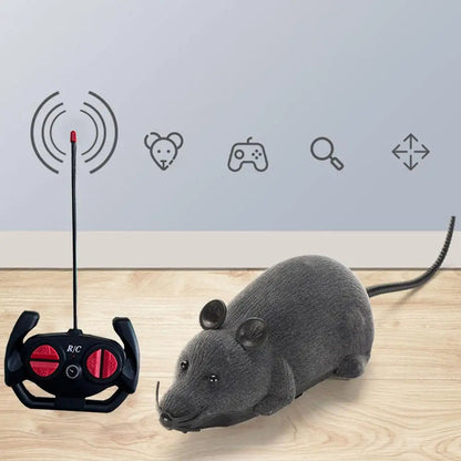 Robotic Mouse Cat Toy RC Mouse Cat Toy Squeaky Mouse Cat Toy Battery Powered Mimics Motion Of Real Prey Fun Interactive Play