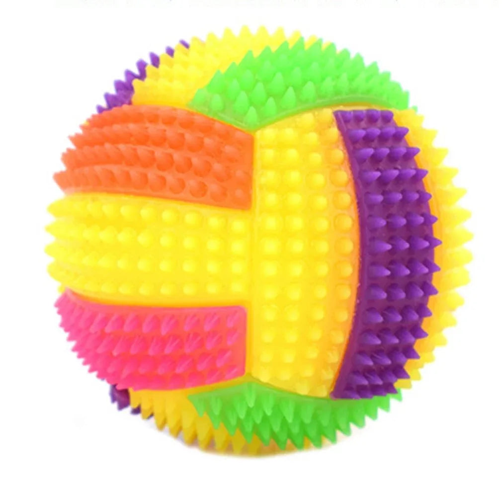 Fun Pet Toys Small Dog Flash Ball Dog Toys Ball Colorful Glowing Elastic Ball Dog Training Throwing Ball interative Toy Ball