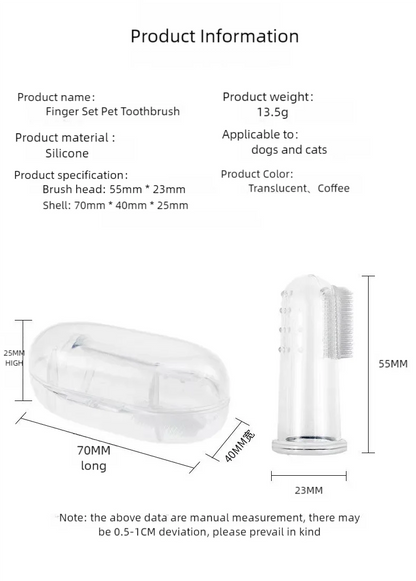 With Box Silicone Soft Pet Finger Cuff Toothbrushes Dog Brush Bad Breath Tartar Teeth Care Tool Cleaning Scrub Silicagel