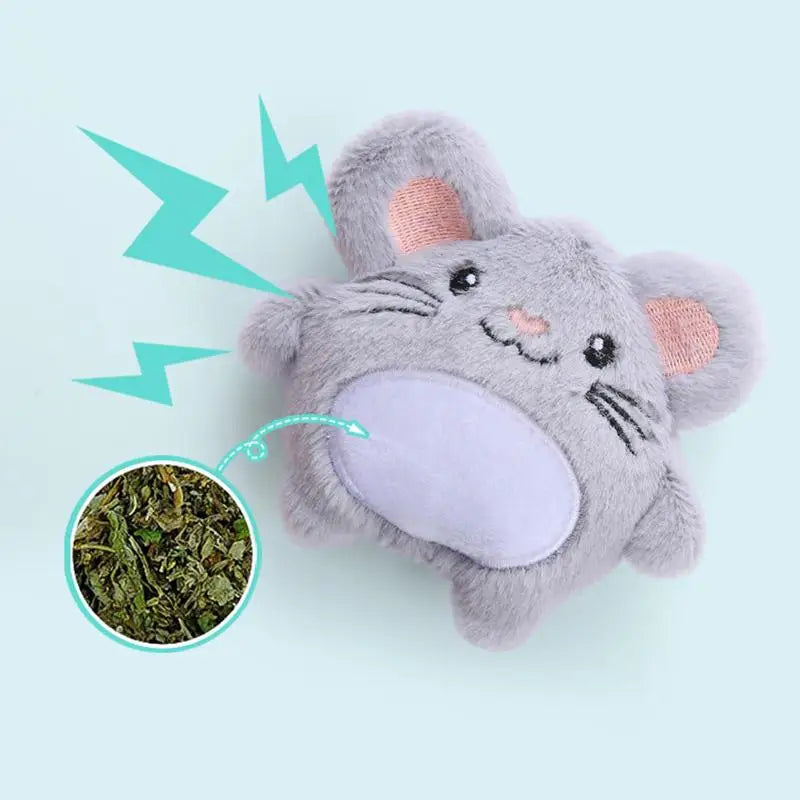 Plush Catnip Cat Toys Cat Toys With Catnip Cat Toys Kitten Toys Assortments Cartoons Style Edible Safety Healthy Catnip Toy Pet