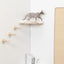 Wall Mounted Cat Hammock Washable Durable Grip-Resistant Cat Platform with Scratching Post for Climb & Grind Claws Cat Supplies