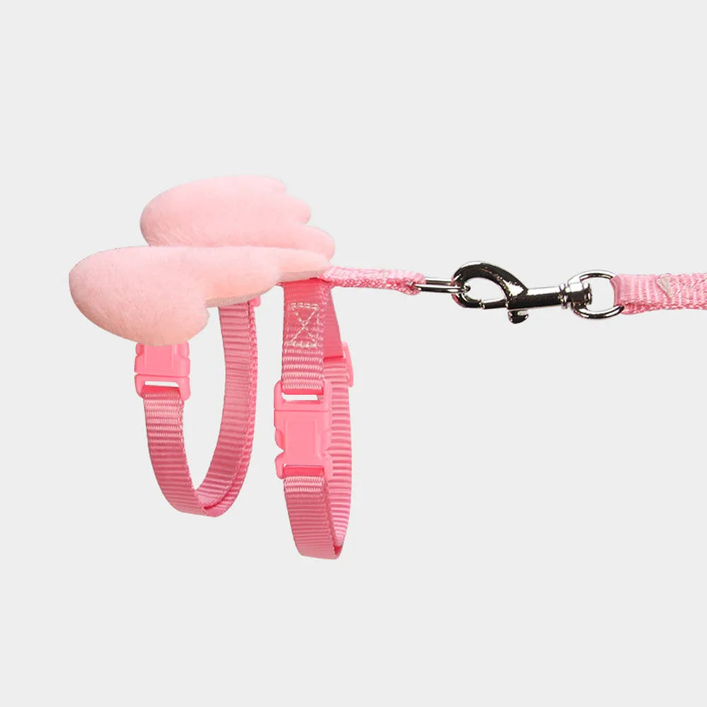Small Animal Rabbit Harness with Leash Cute Bunny Collar Pet Bunny Supplies Cat Harness & Leash Set for Adult Guinea Pig Ferret