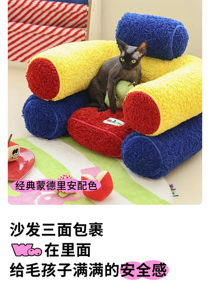 Wooligan water pipe pet sofa deodorizing open sleeping mat dog cushion removable cat kennel kennel