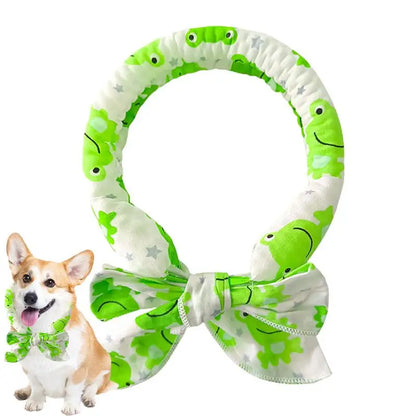 Pet Cooling Collar Bow Tie Dogs Cats Instant Cooling Neck Waring Reusable Instant Cooling Bandanas Dog Cooling Neck Wraps