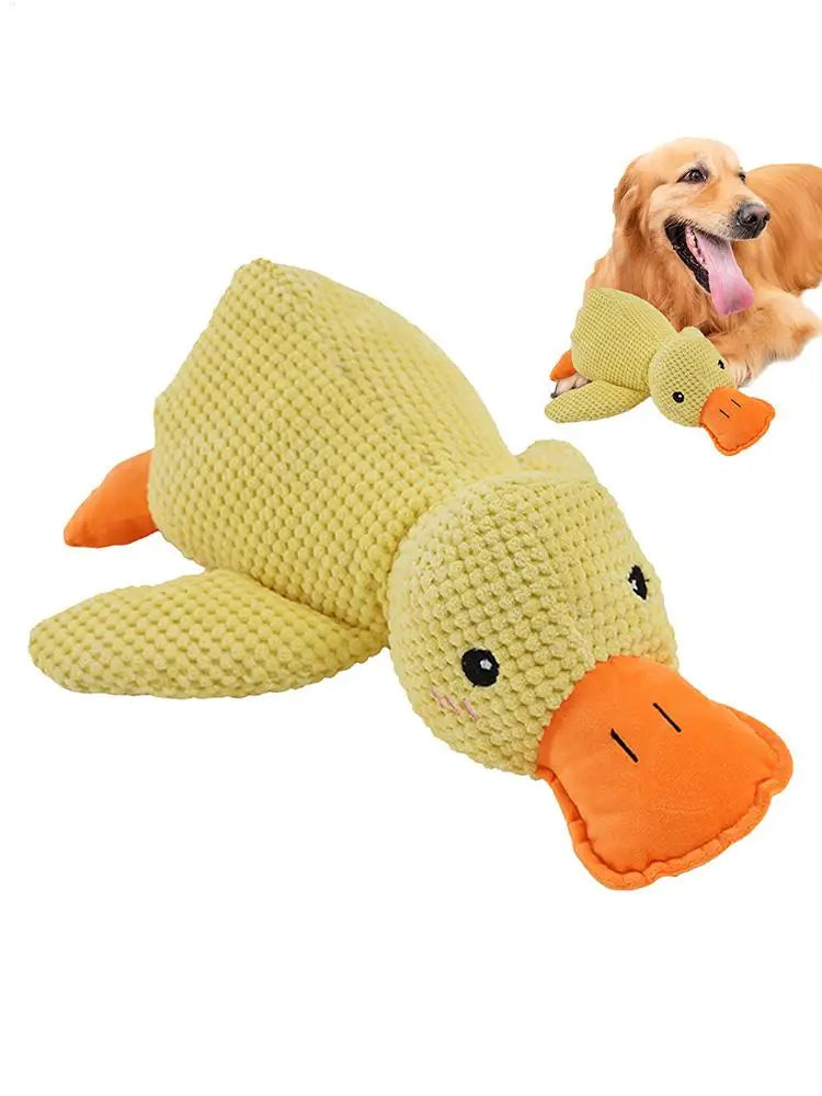 Pet Plush Toy Calming Duck Plush Toy Calming Duck Dog Toy Pet Teeth Cleaning Chew Pillow Toy Puppy Plush Pillow Toy Pet Supplies