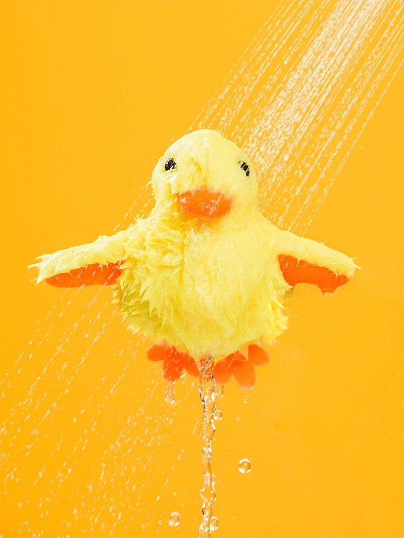 Flapping Duck Cat Toys Interactive Electric Bird Toys Washable Cat Plush Toys with Vibration Sensor Cats Game Toys Kitten