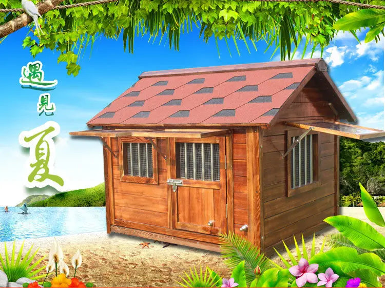 Outdoor Solid Wood Labrador Kennel Waterproof Small Medium Large Dog Cage Golden Retriever Teddy Kennel