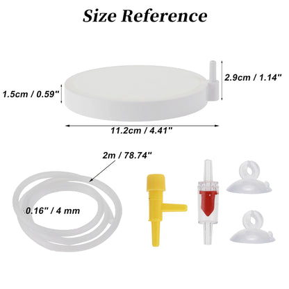UXCELL 10cm Bubblers Air Stone Sets Mini Air Pump for Aquarium Fish Tank Pump Hydroponic Oxygen Plate Nano Air Disk Stone