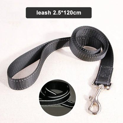 Reflective Puppy Big Dog Collar with Buckle Soft Padded Wide Adjustable Pet Collar for Medium Large Dogs Pitbull Leash Dog Chain